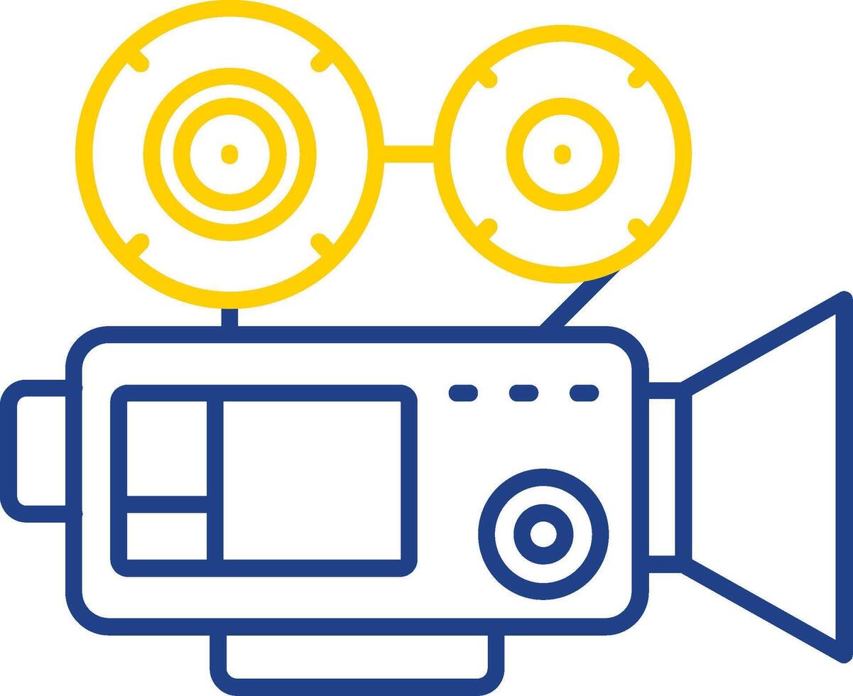 Video camera Line Two Color Icon vector