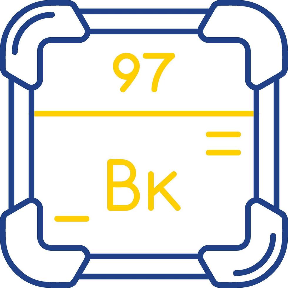 Berkelium Line Two Color Icon vector