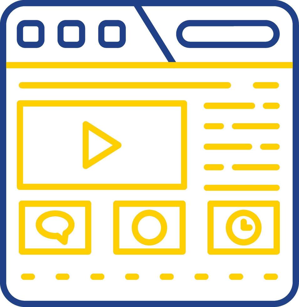 Website Line Two Color Icon vector