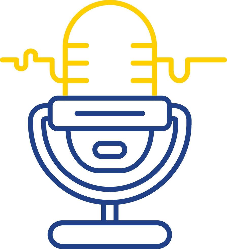 Microphone Line Two Color Icon vector