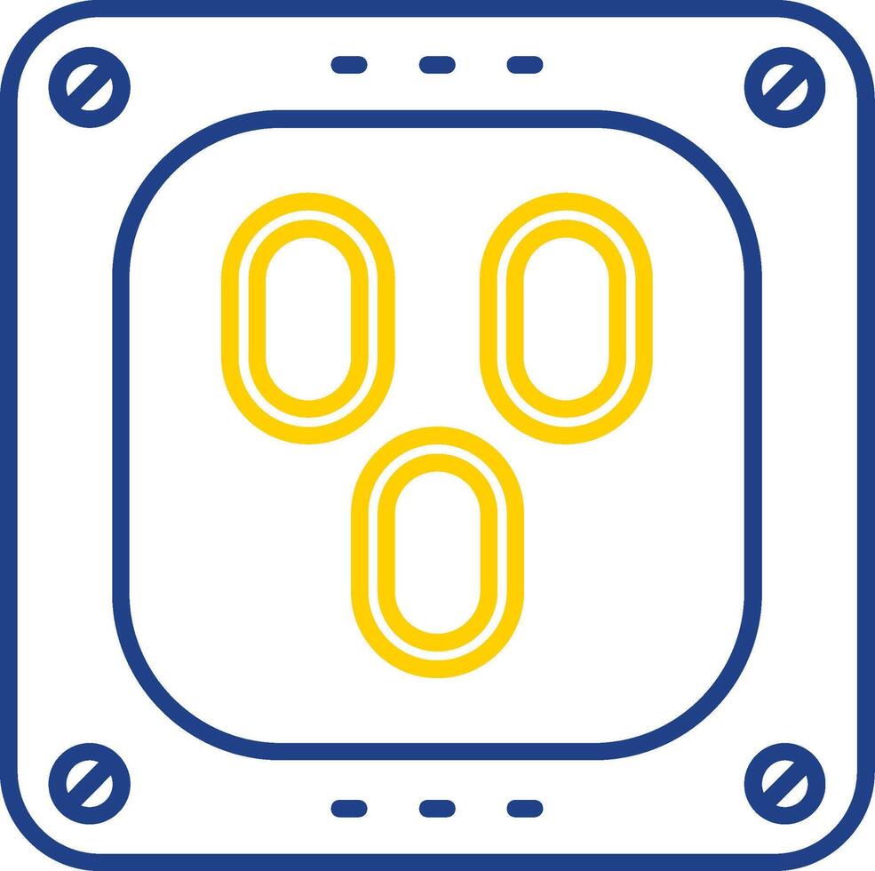 Outlet Line Two Color Icon vector