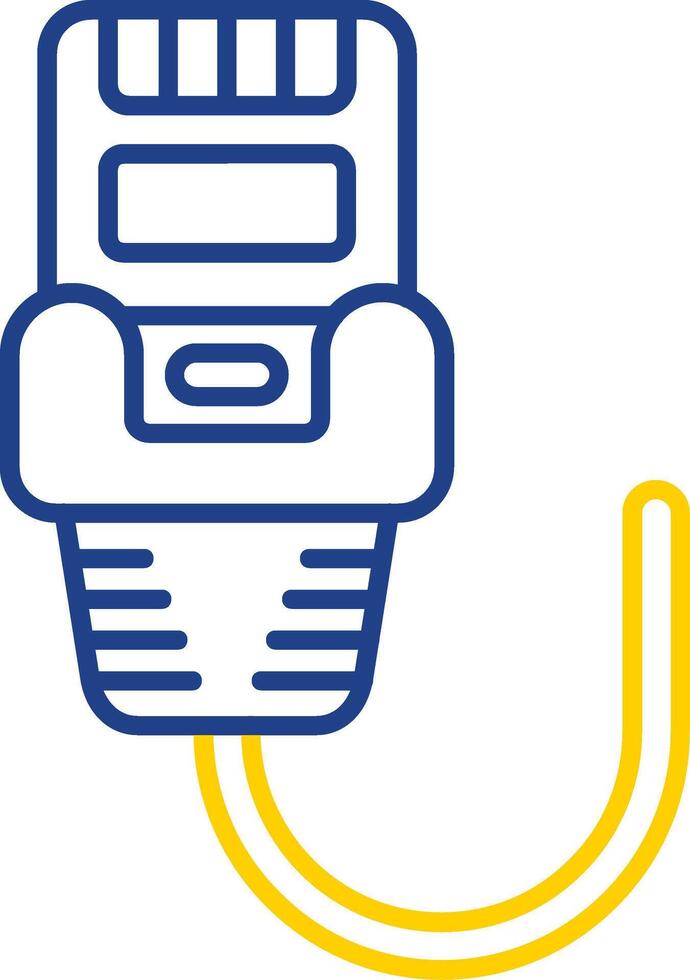 Ethernet Line Two Color Icon vector