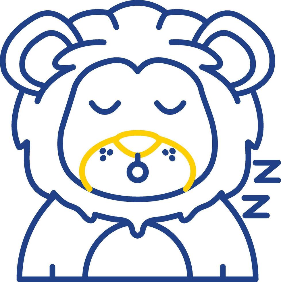 Sleep Line Two Color  Icon vector