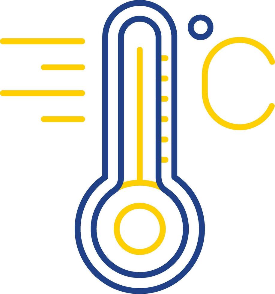 Temperature Line Two Color Icon vector