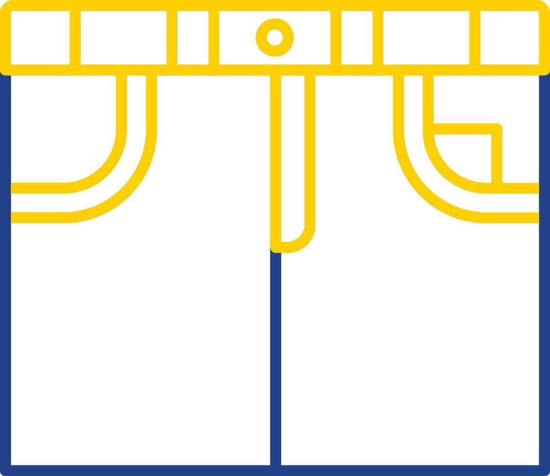 Skirt Line Two Color Icon vector