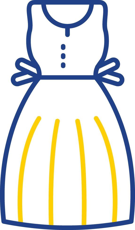 Sundress Line Two Color Icon vector