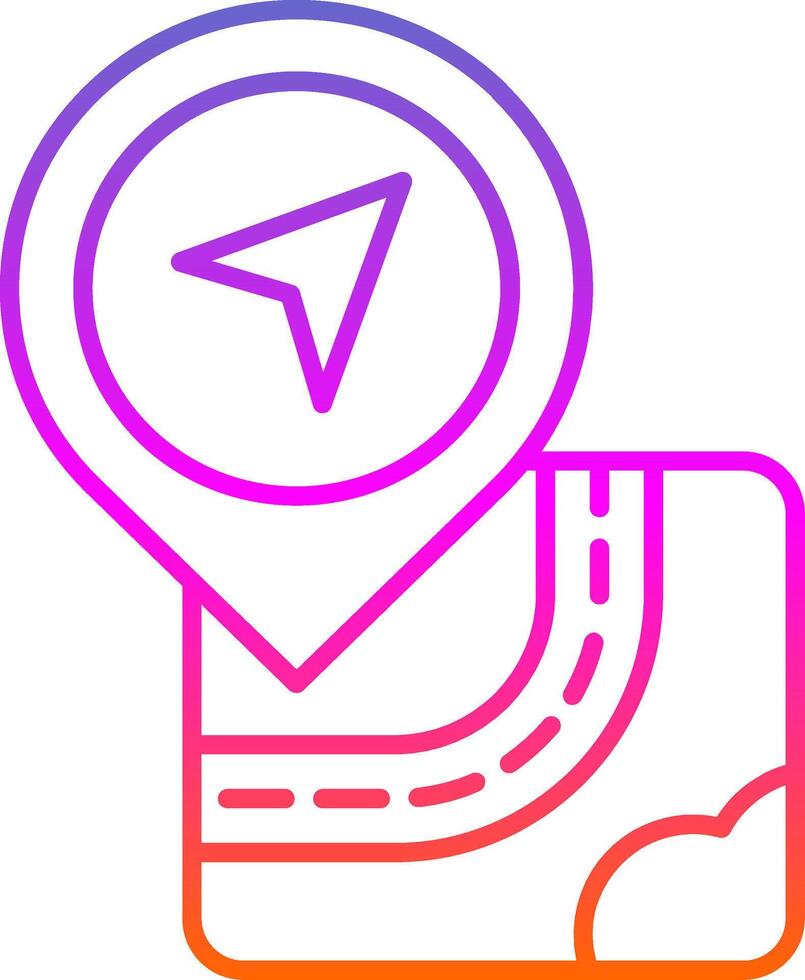 Direction Line Two Color  Icon vector