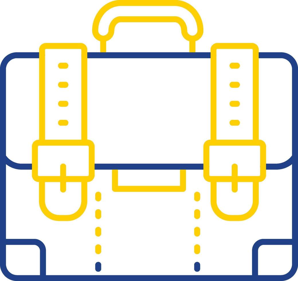 Suitcase Line Two Color  Icon vector