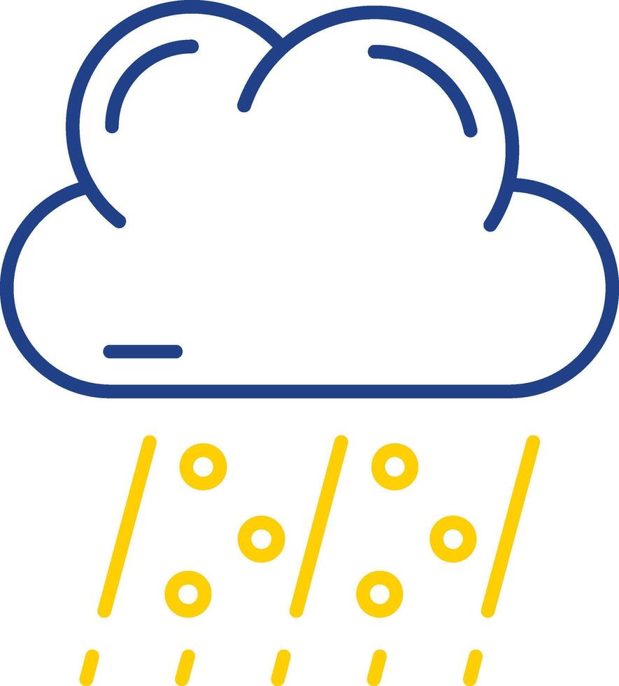 Hail Line Two Color  Icon vector