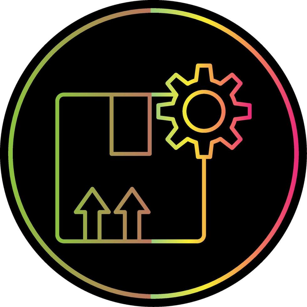 Production Line Gradient Due Color Icon vector