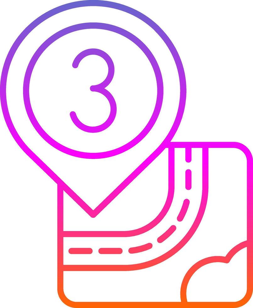 Three Line Two Color Icon vector