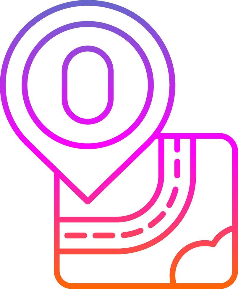 Zero Line Two Color Icon vector