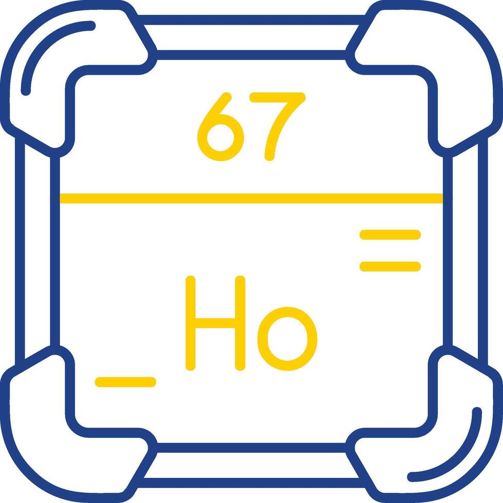 Holmium Line Two Color Icon vector