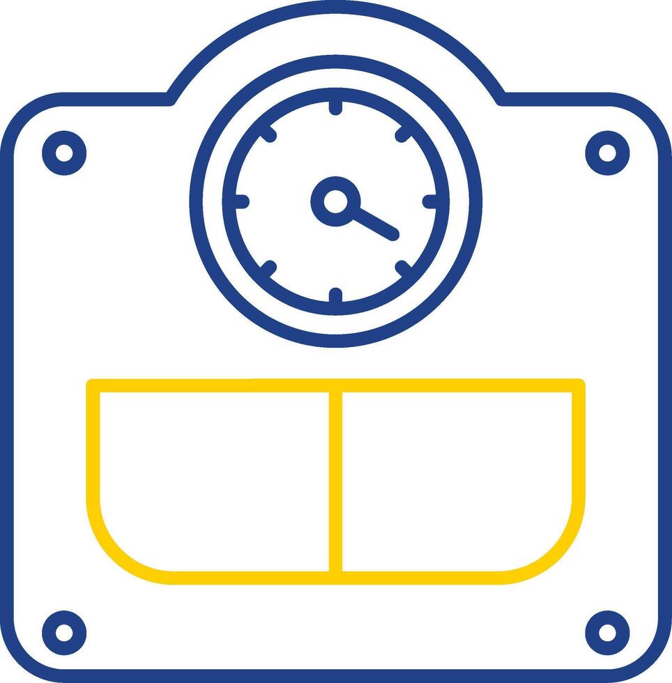 Weight Line Two Color Icon vector