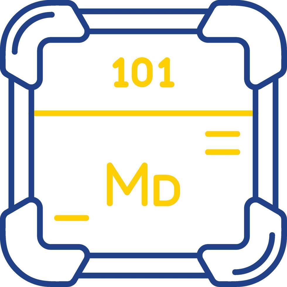 Mendelevium Line Two Color Icon vector