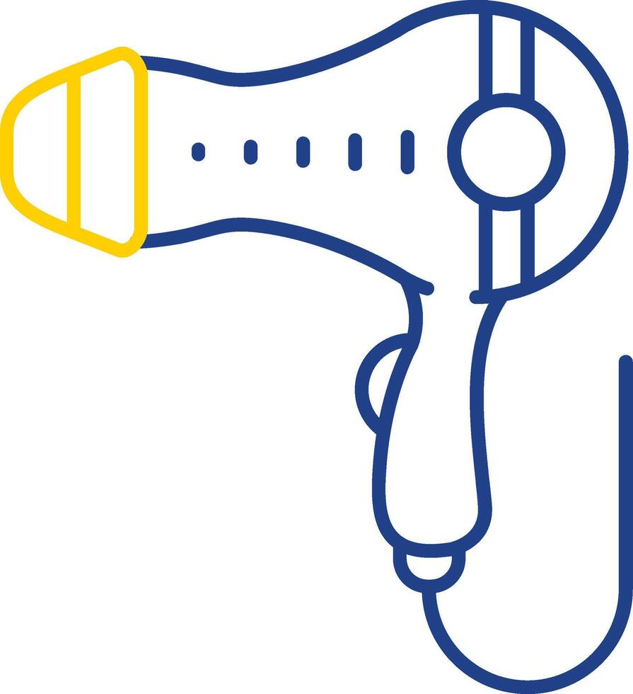 Hair dryer Line Two Color Icon vector