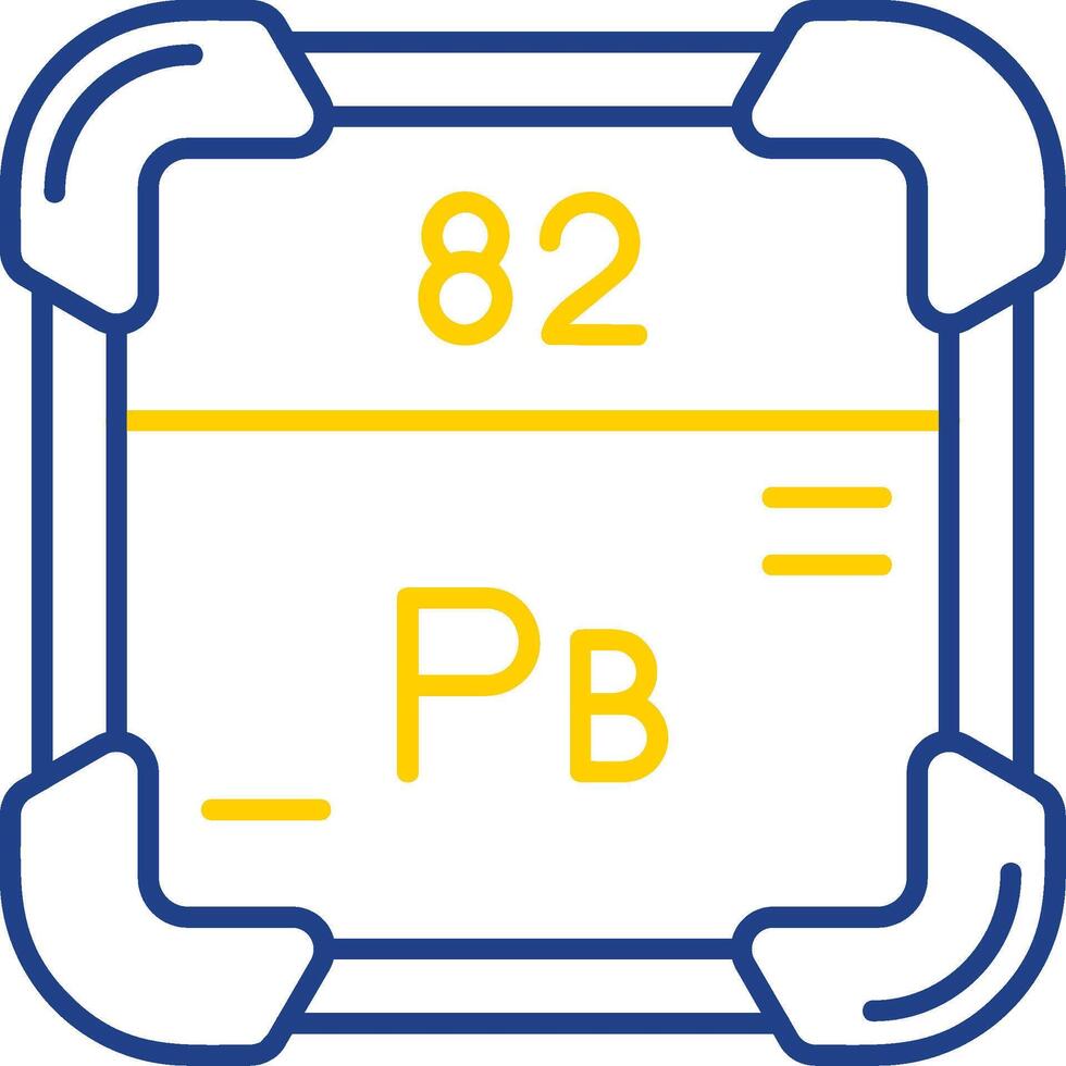 icono de línea de plomo de dos colores vector