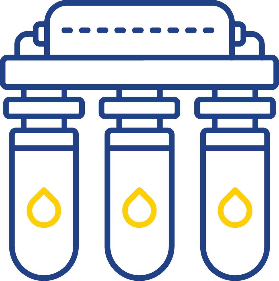 Water purifier Line Two Color Icon vector