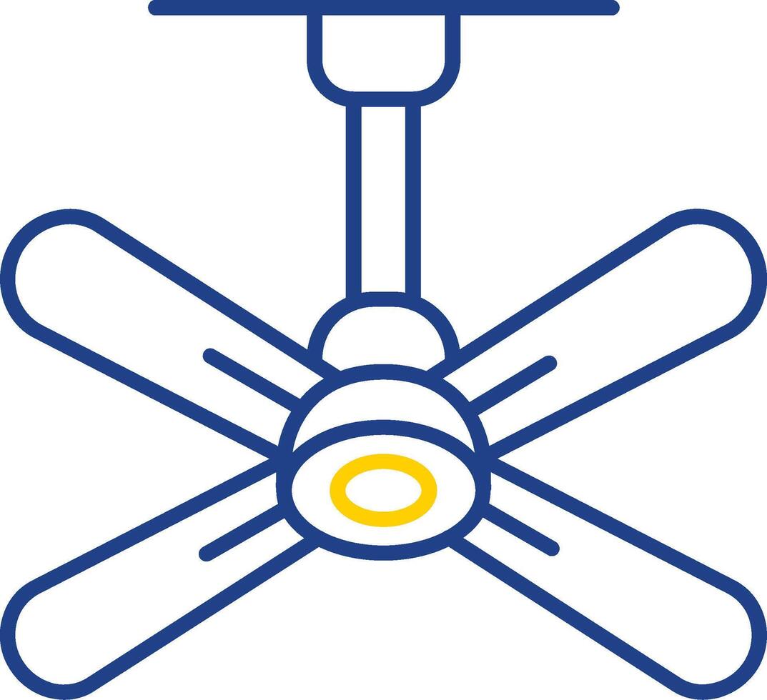 Fan Line Two Color  Icon vector