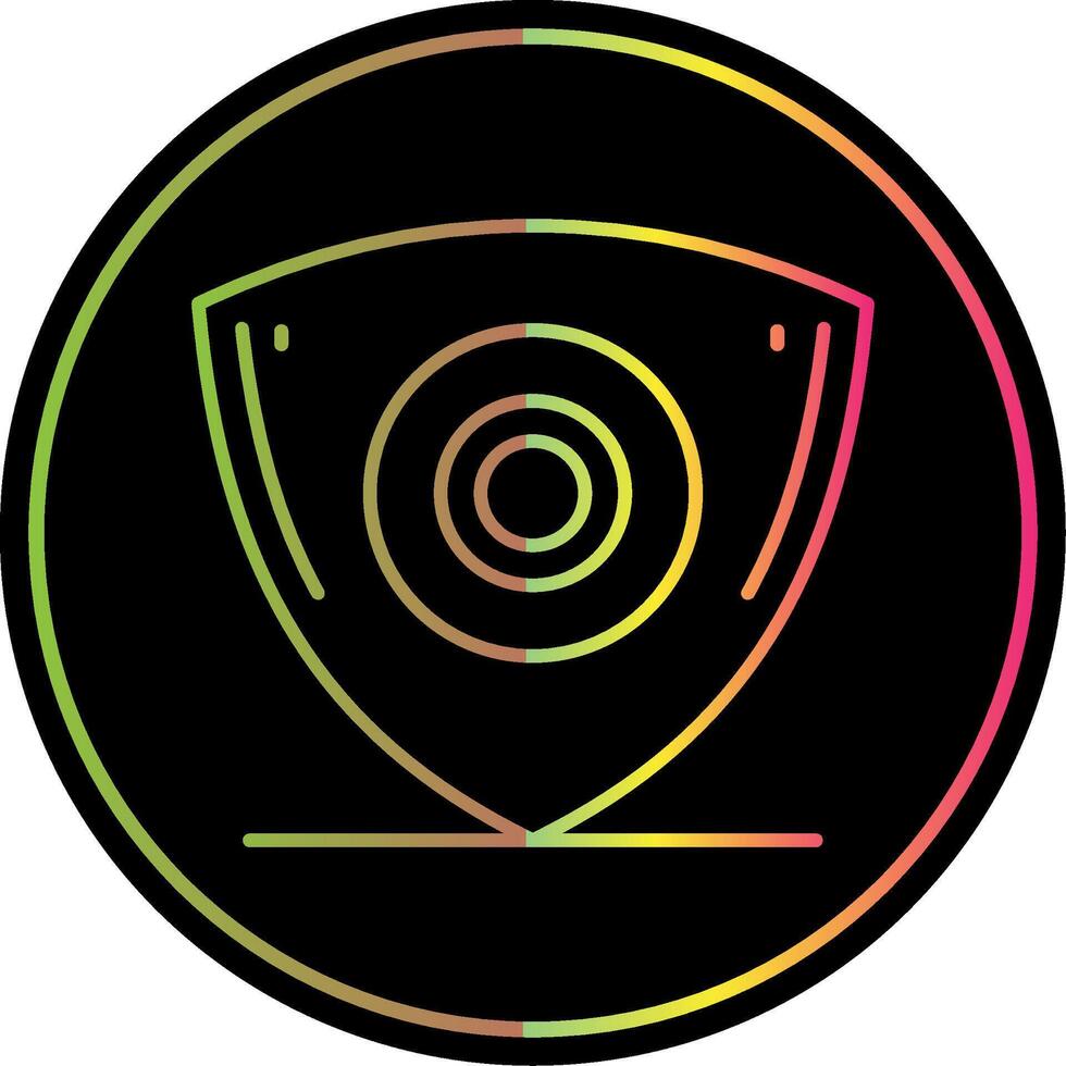 Sewing Chalk Line Gradient Due Color Icon vector