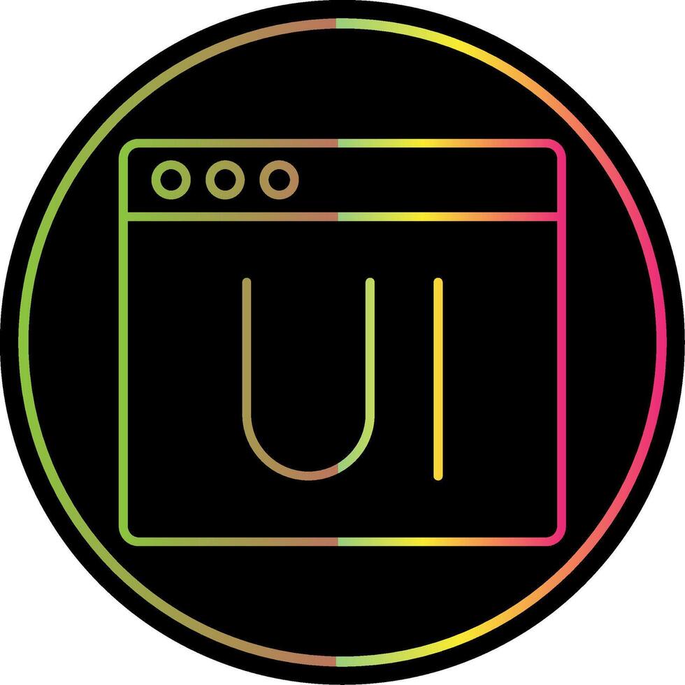 Ui Line Gradient Due Color Icon vector