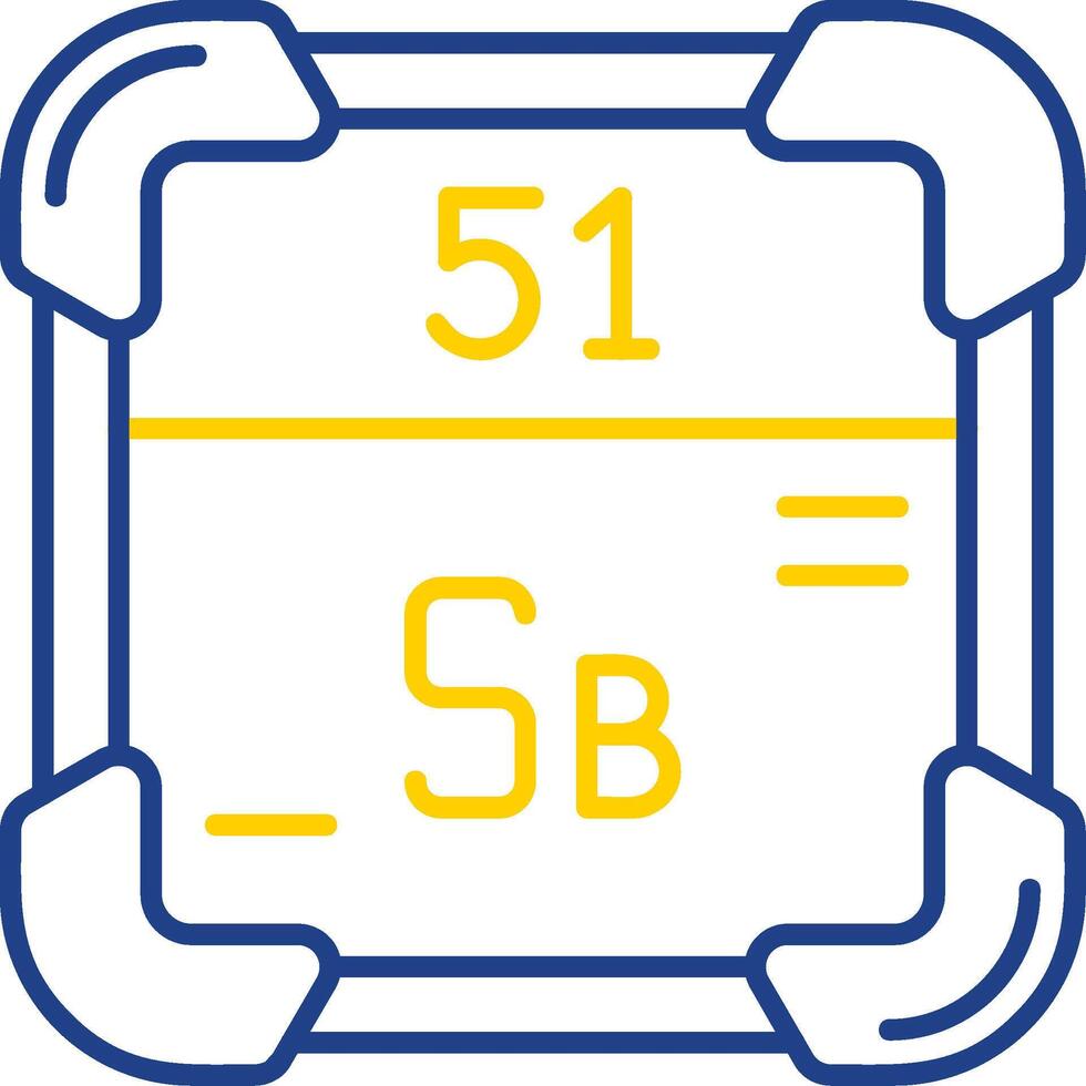 Antimony Line Two Color Icon vector