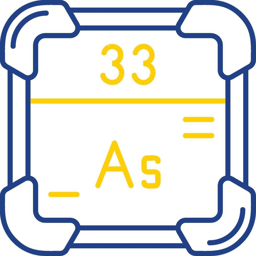 arsénico línea dos color icono vector