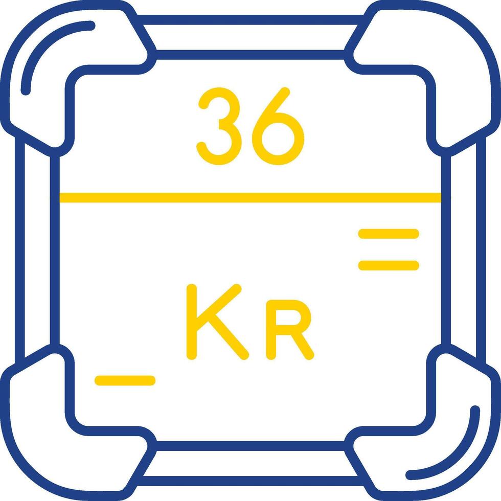 Krypton Line Two Color Icon vector