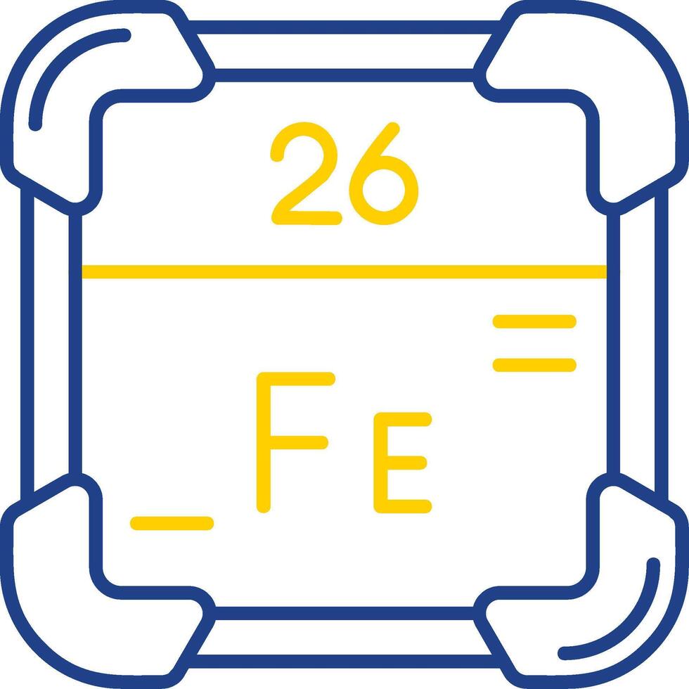 Iron Line Two Color  Icon vector