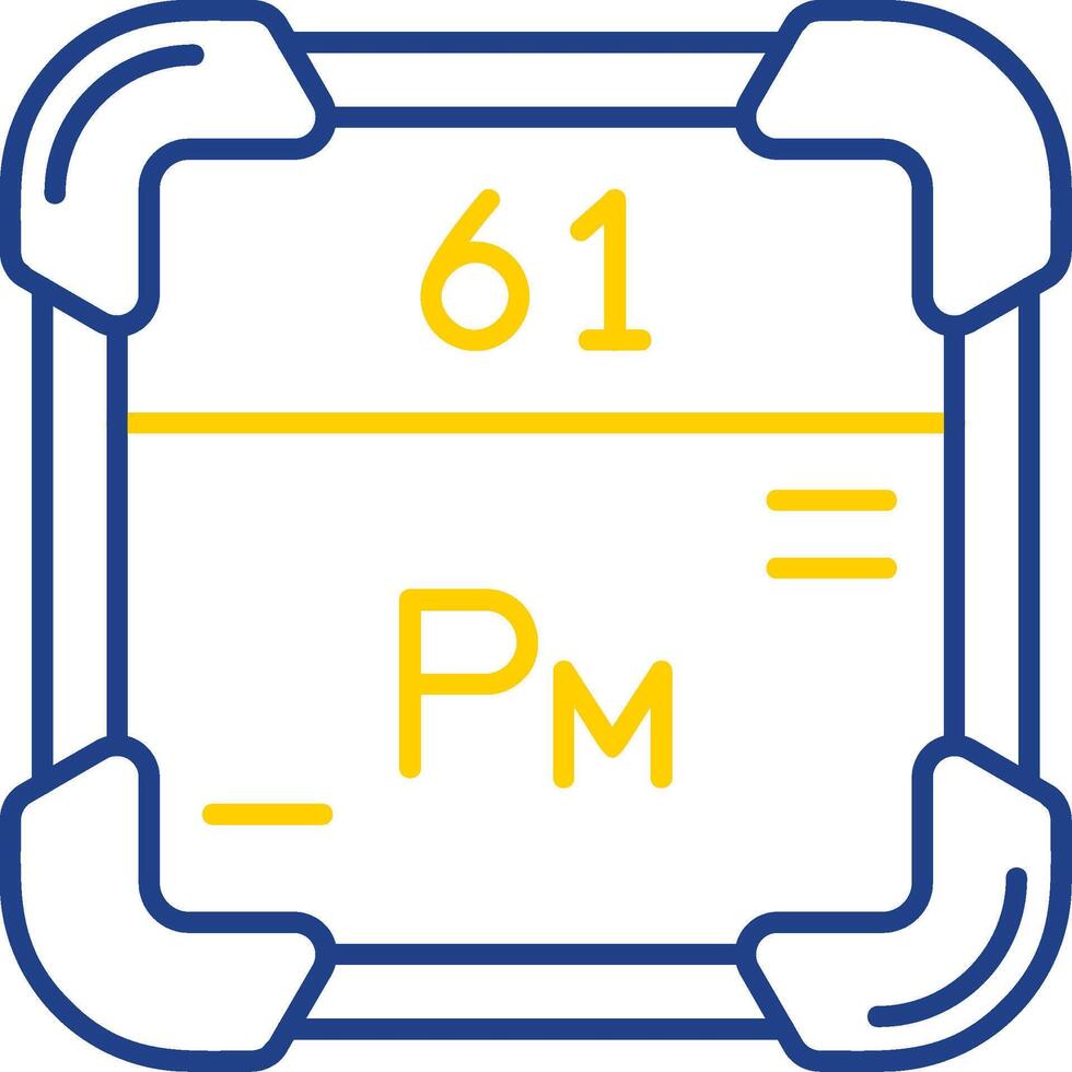 Promethium Line Two Color  Icon vector