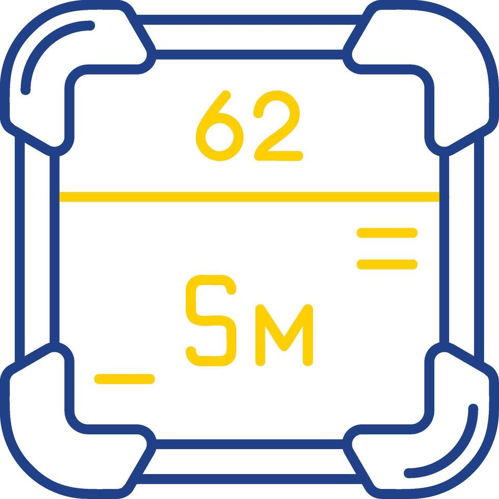 Samarium Line Two Color Icon vector
