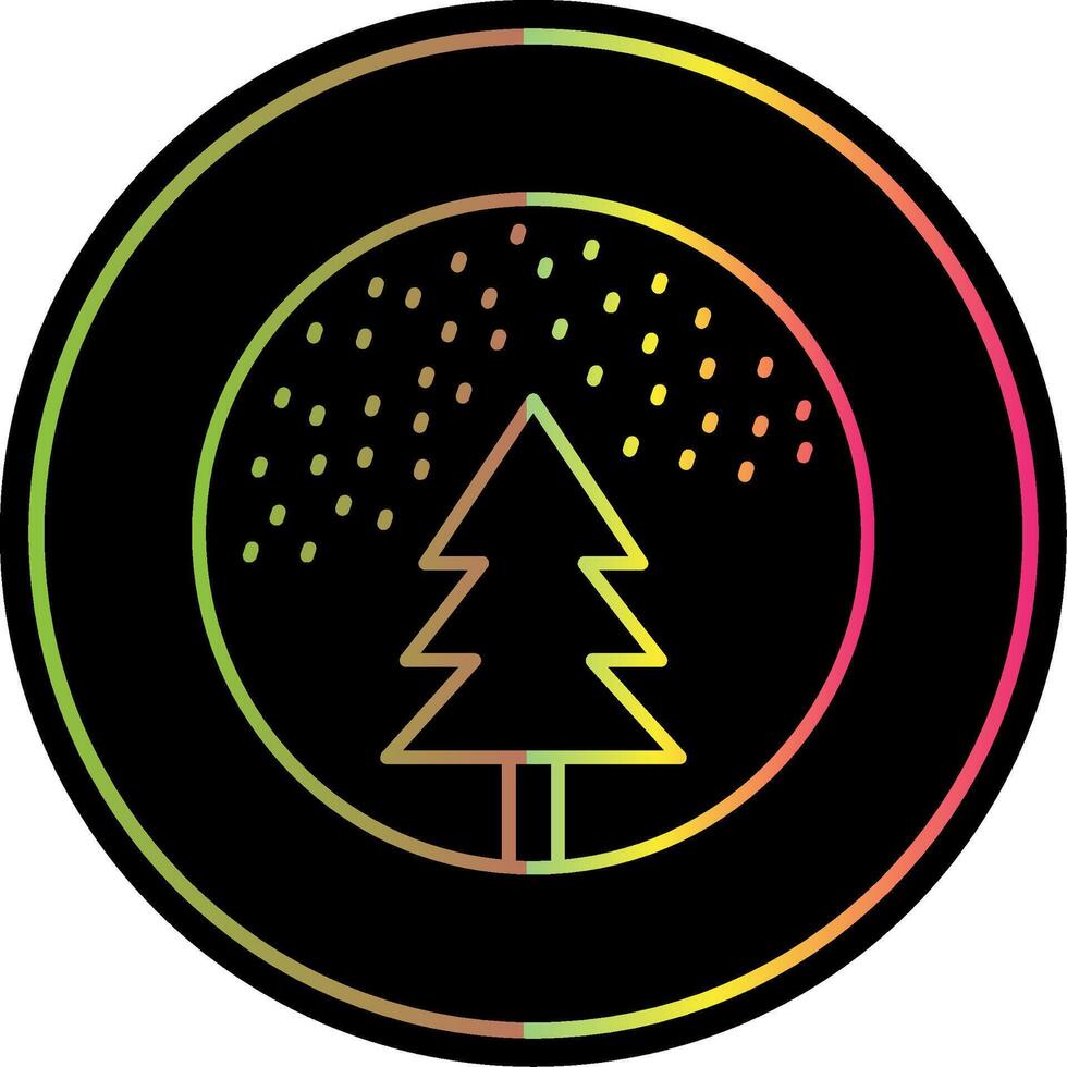 Snow Globe Line Gradient Due Color Icon vector