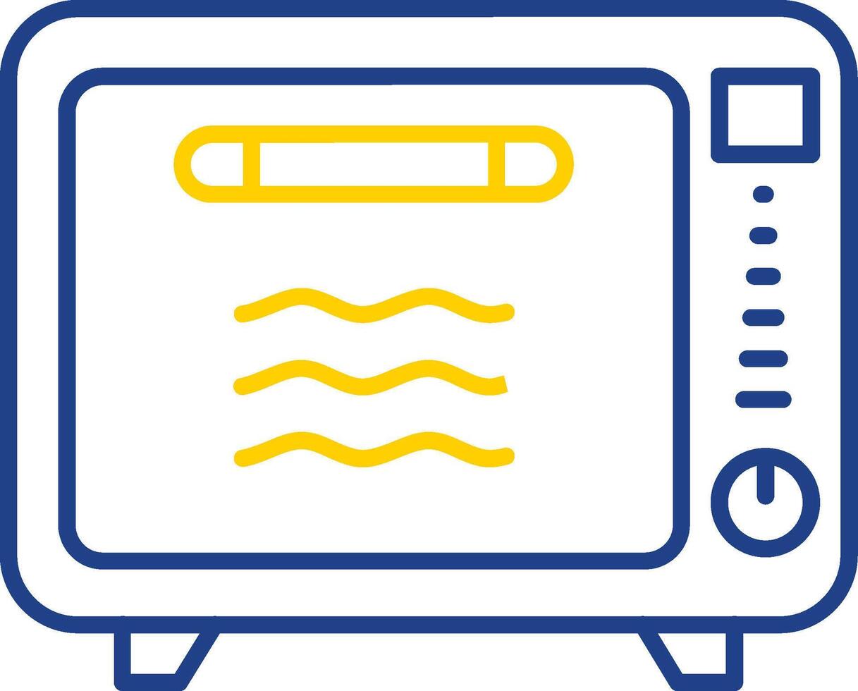 Oven Line Two Color Icon vector