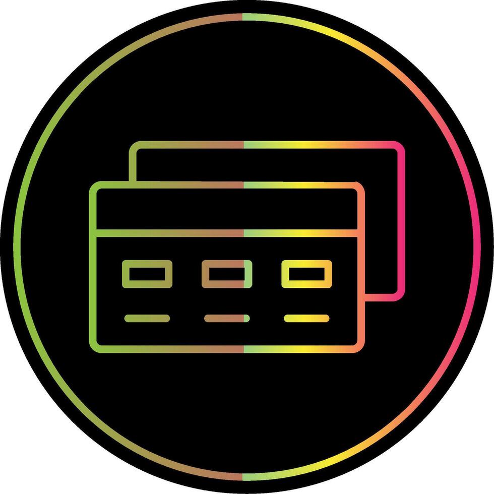 Payment Method Line Gradient Due Color Icon vector