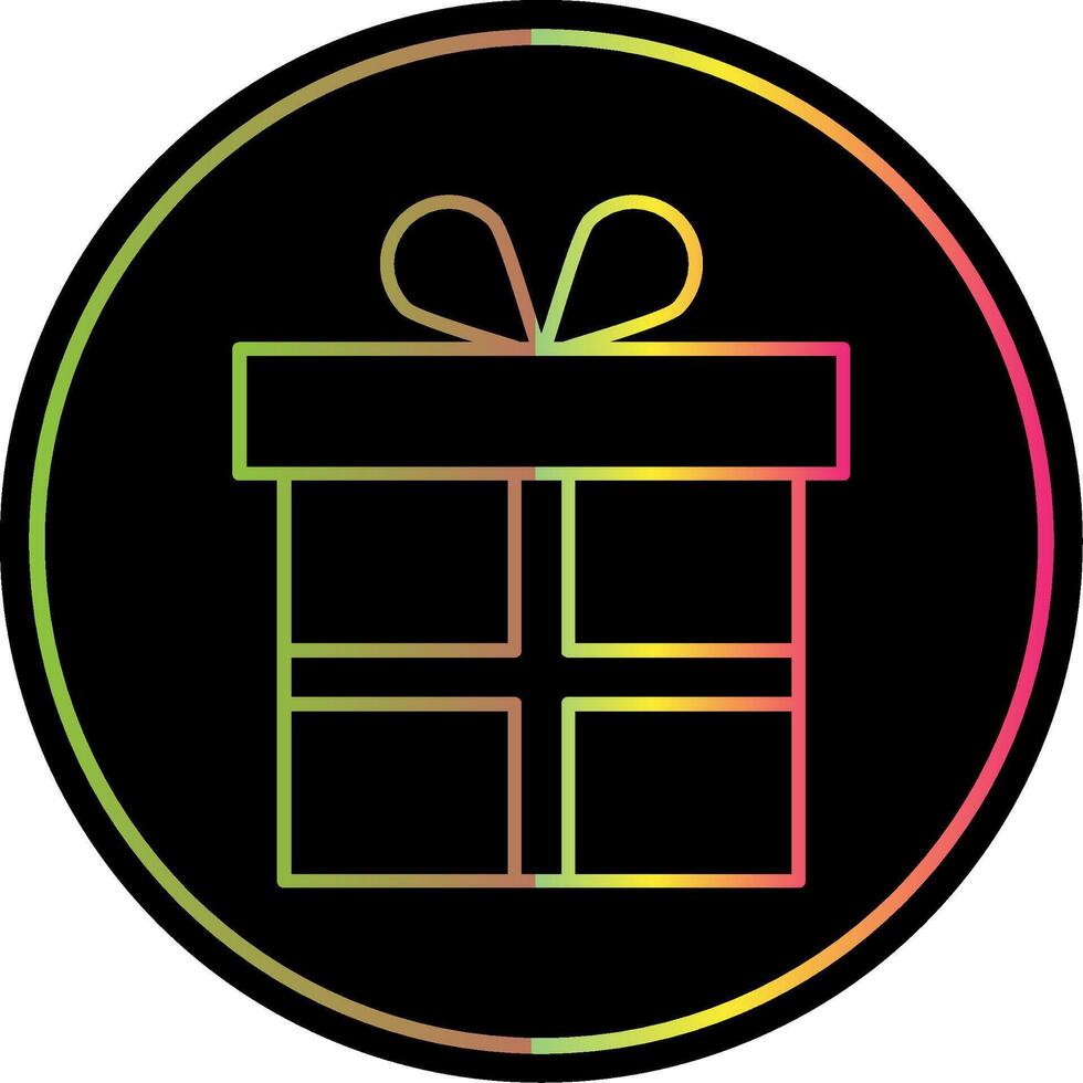 Gift Line Gradient Due Color Icon vector