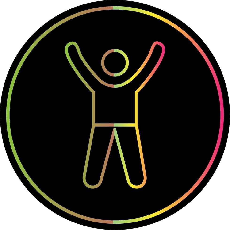 Cheer Up Line Gradient Due Color Icon vector