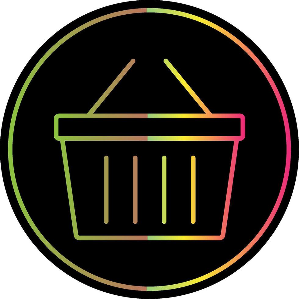Basket Line Gradient Due Color Icon vector