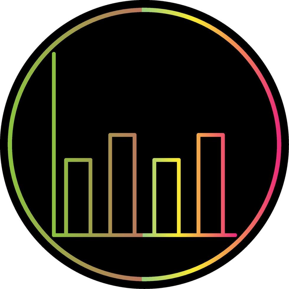 Diagram Line Gradient Due Color Icon vector