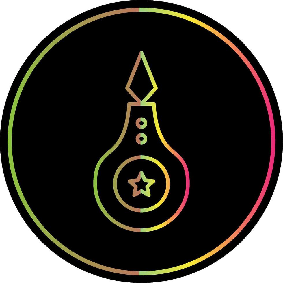 Threader Line Gradient Due Color Icon vector