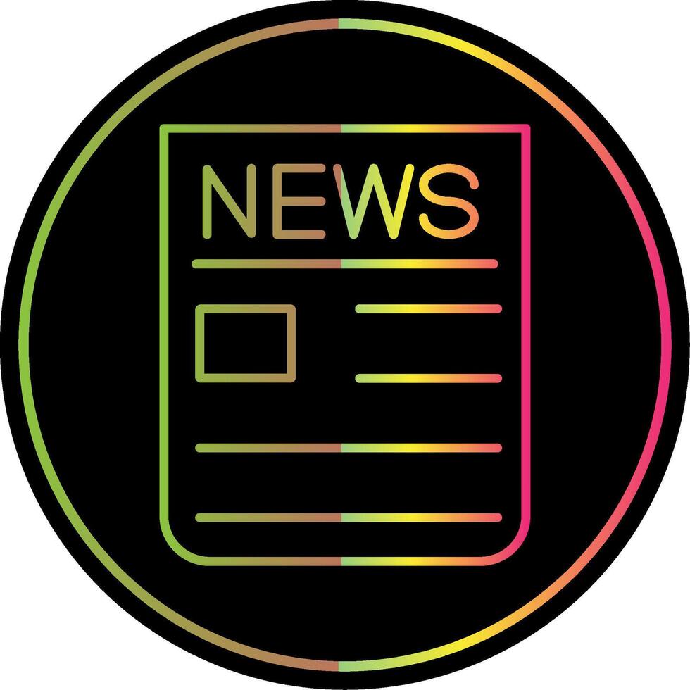 Breaking News Line Gradient Due Color Icon vector