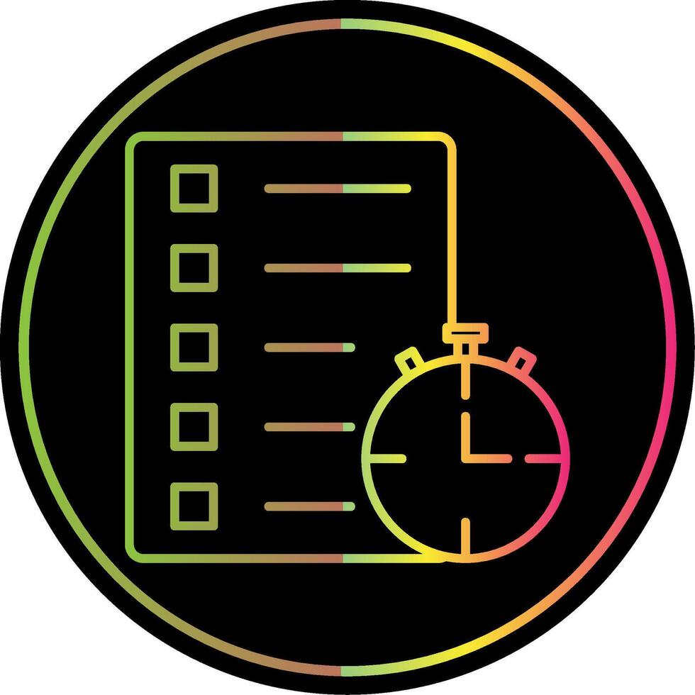 Track Of Time Line Gradient Due Color Icon vector