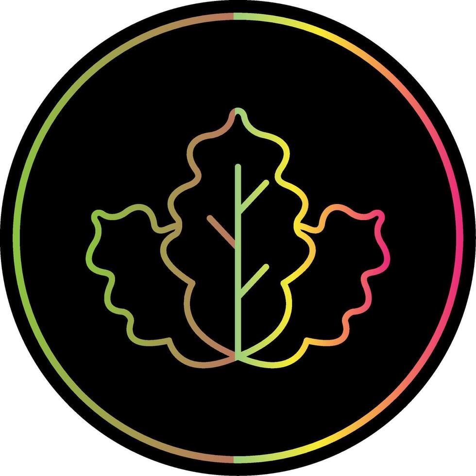 Cabbage Line Gradient Due Color Icon vector