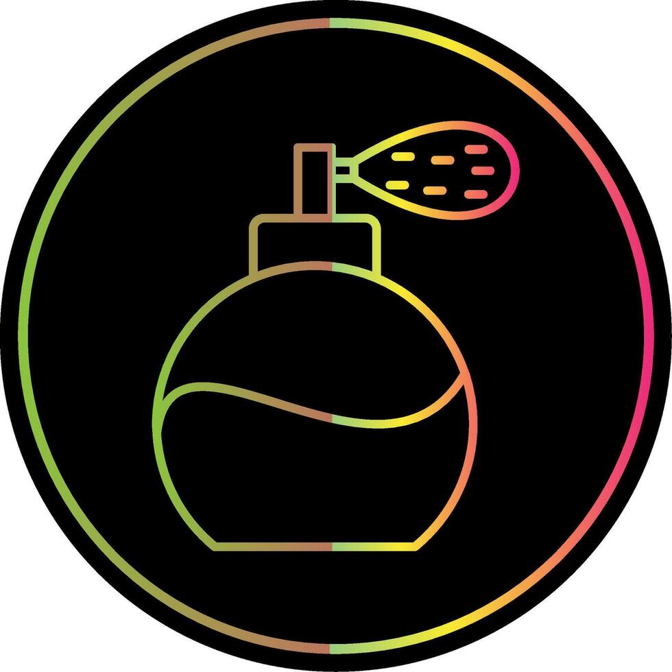 Perfume Bottle Line Gradient Due Color Icon vector