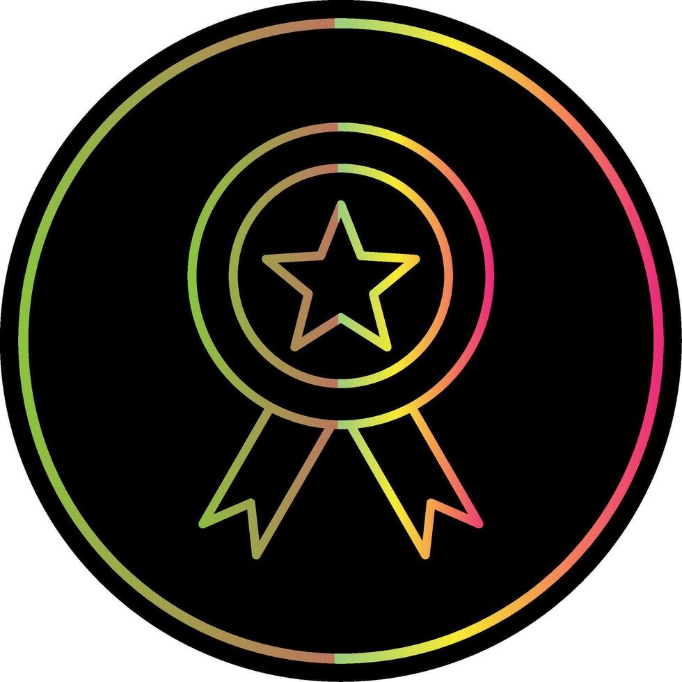 Badge Line Gradient Due Color Icon vector