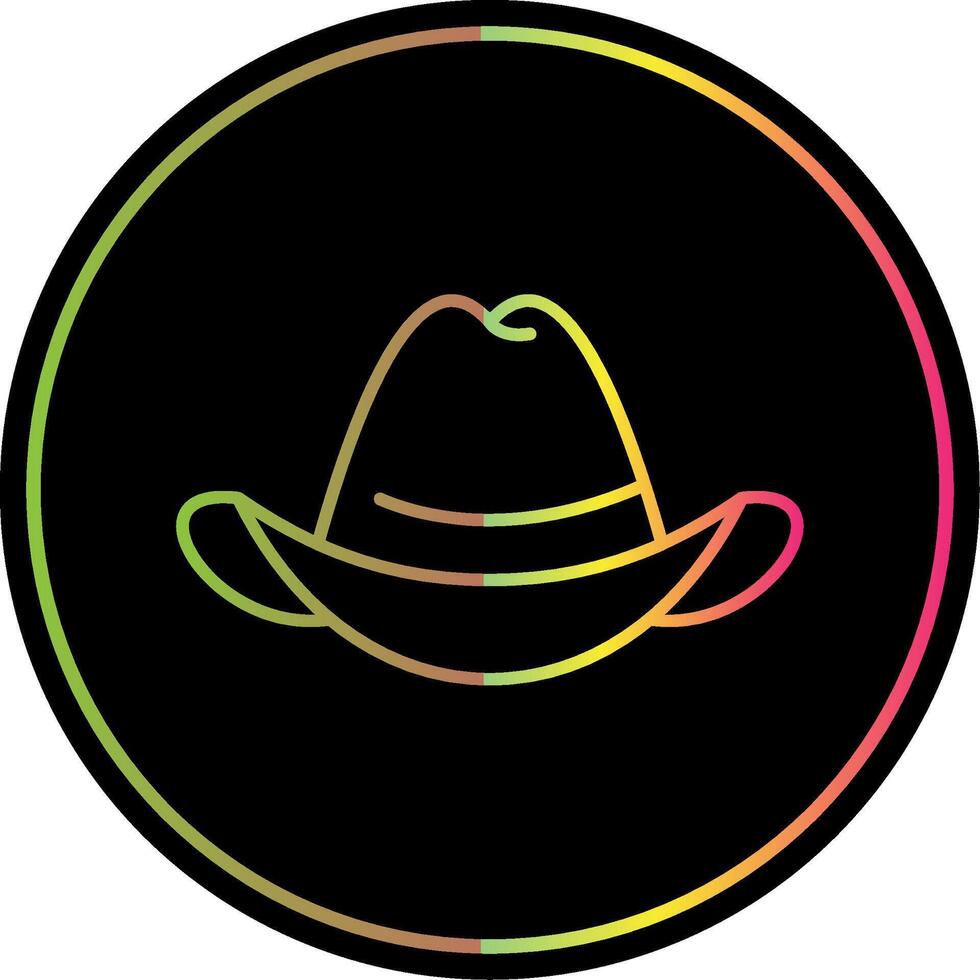 sombrero línea degradado debido color icono vector