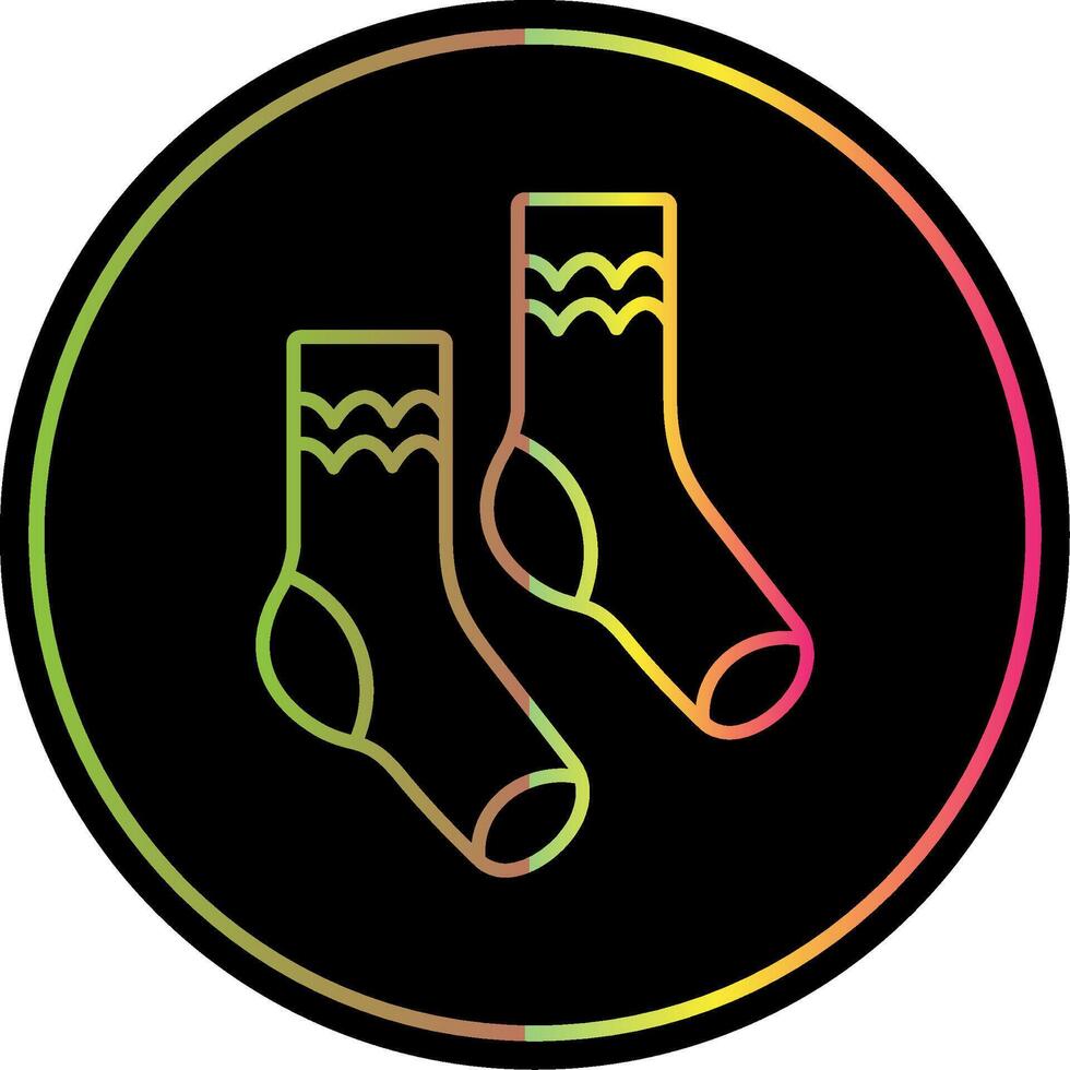 Pair of Socks Line Gradient Due Color Icon vector