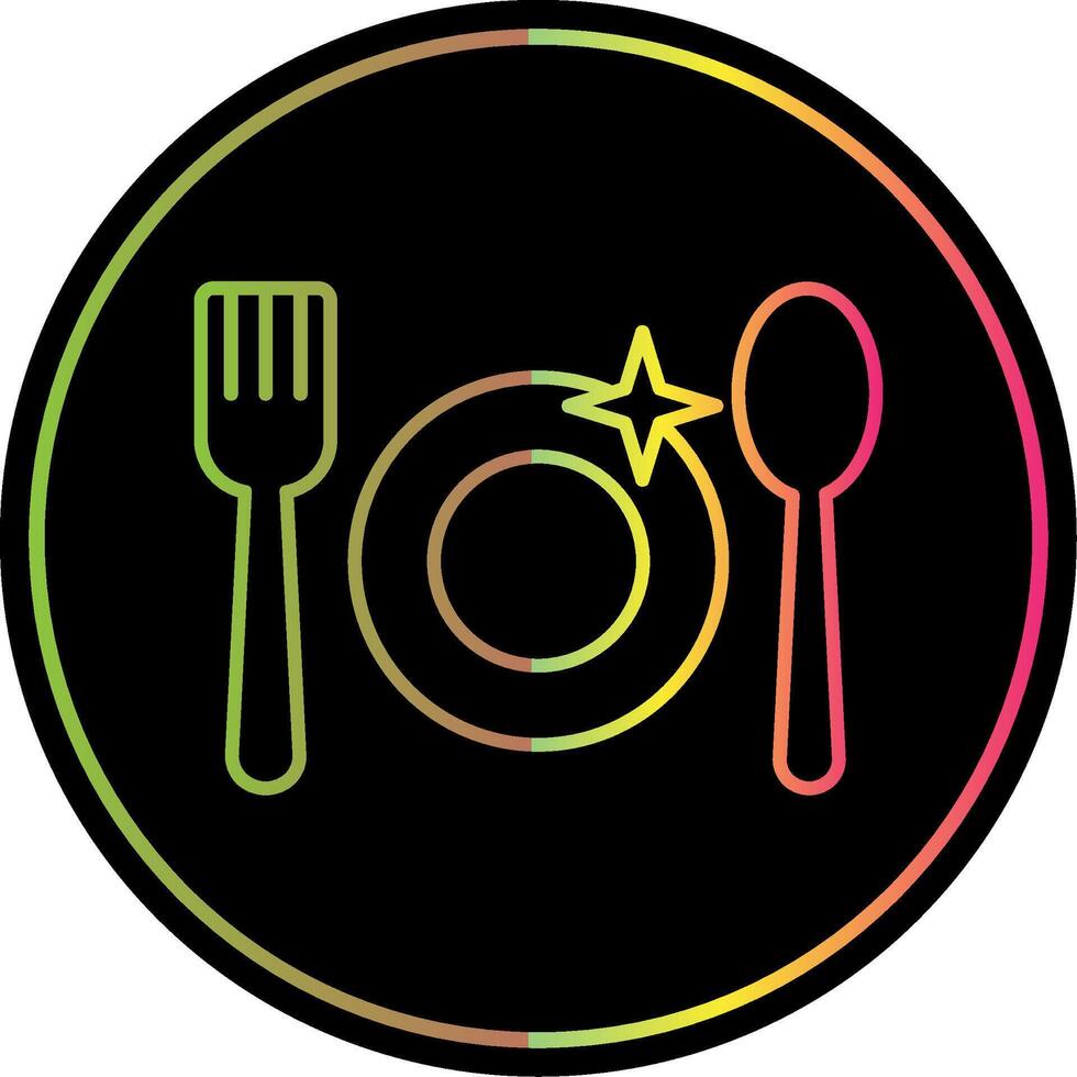 Crockery Line Gradient Due Color Icon vector