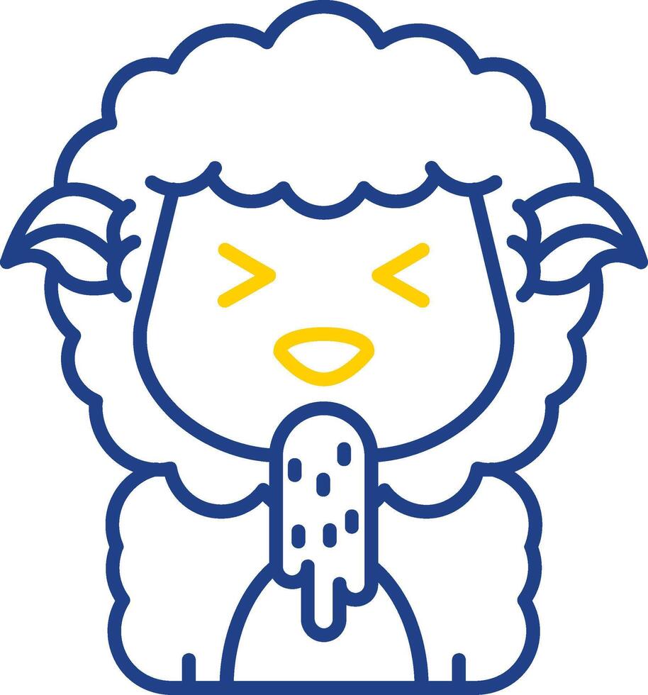 Vomit Line Two Color Icon vector