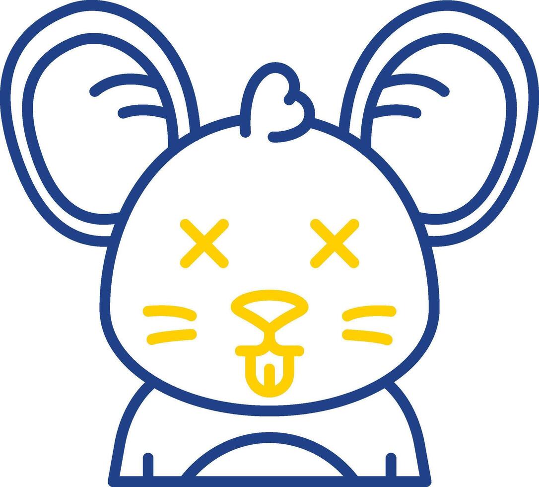 Dead Line Two Color  Icon vector