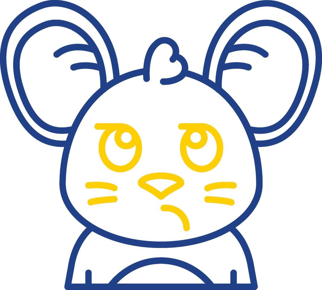 Suspicious Line Two Color Icon vector